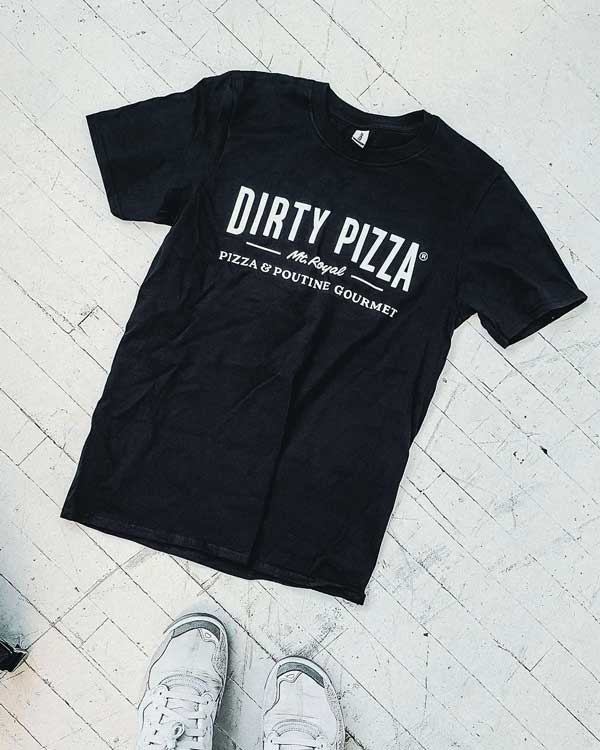 Dirty Pizza screen printed t shirt