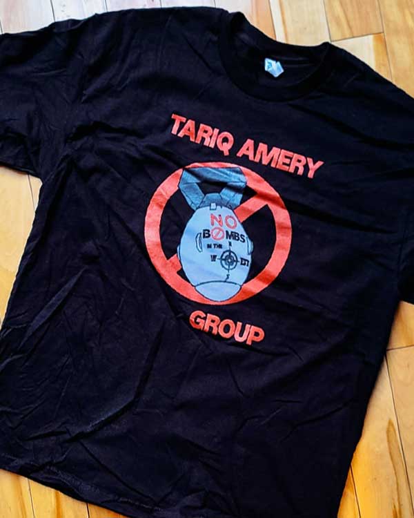 Tariq Amery custom printed t-shirt